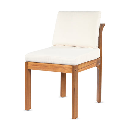 Acacia Wood Outdoor Dining Chairs Set of Two Teak