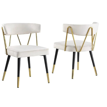 Glam Dining Chairs Set of Two Modern Luxury