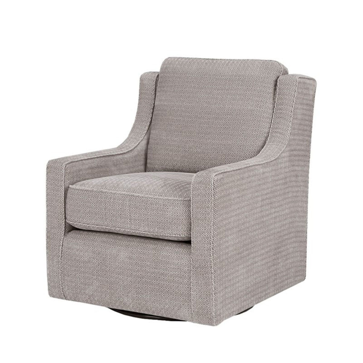 Swivel chair in gray textured fabric by HouseOfZazla with 360 degree rotation on Tampa Home & Garden Store