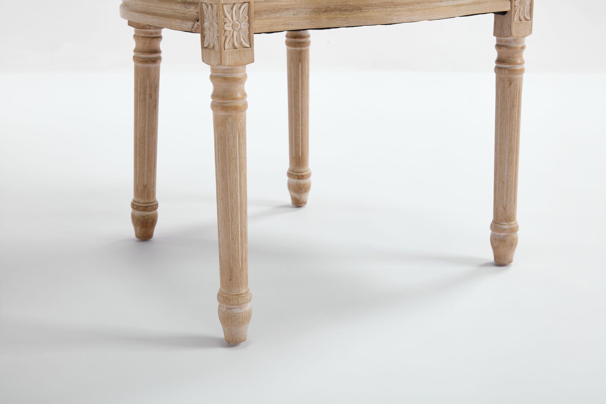 French Country Dining Chairs Set of 2 with carved floral turned legs by HouseOfZazla on Tampa Home & Garden Store