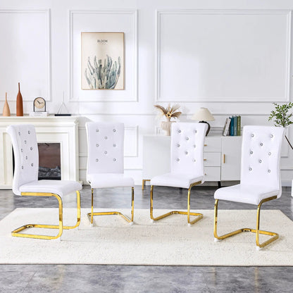 Elegant Faux Alligator Upholstered Dining Chairs