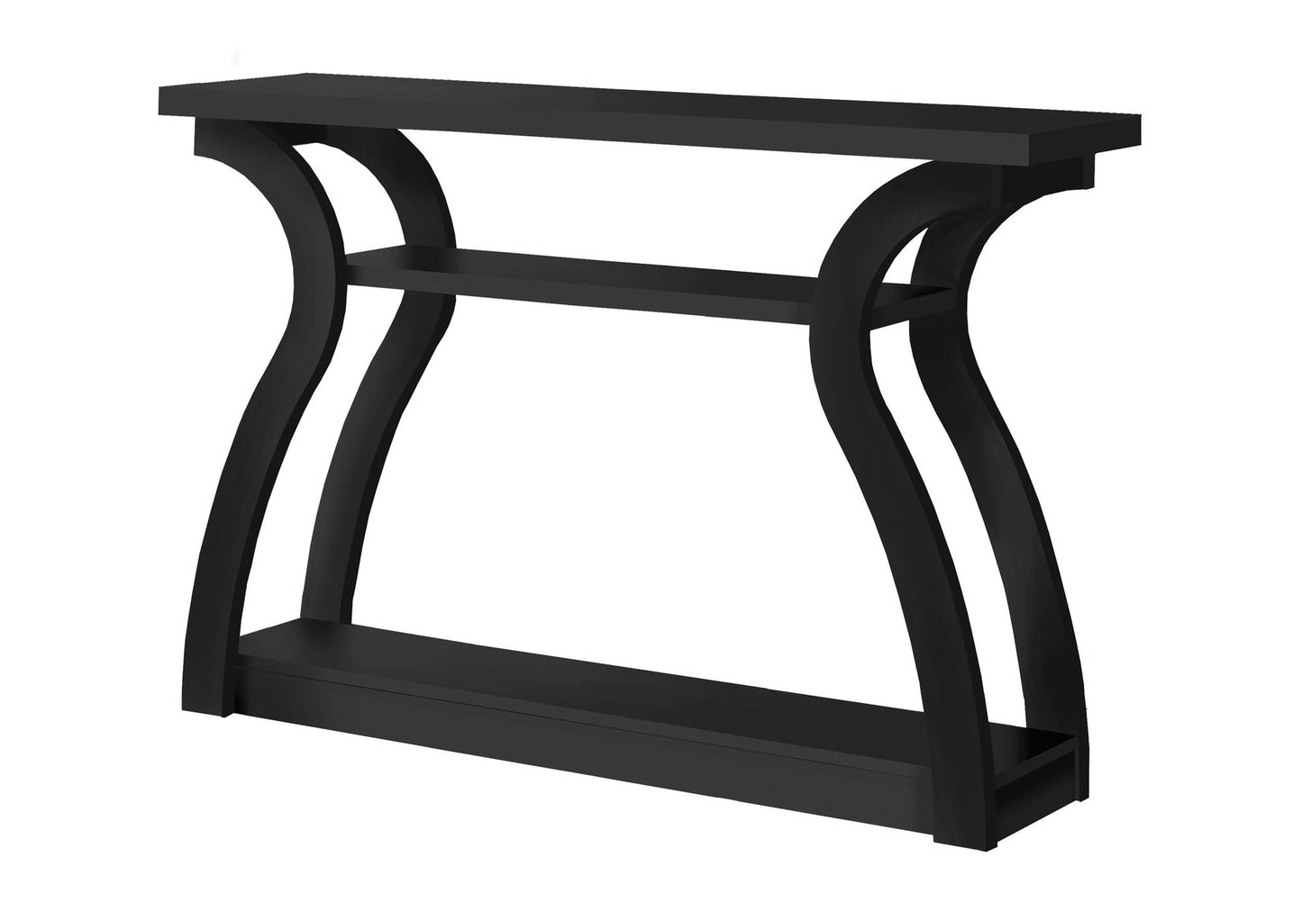Accent console table with curved legs in black finish by Unique Piece Furniture on Tampa Home & Garden Store