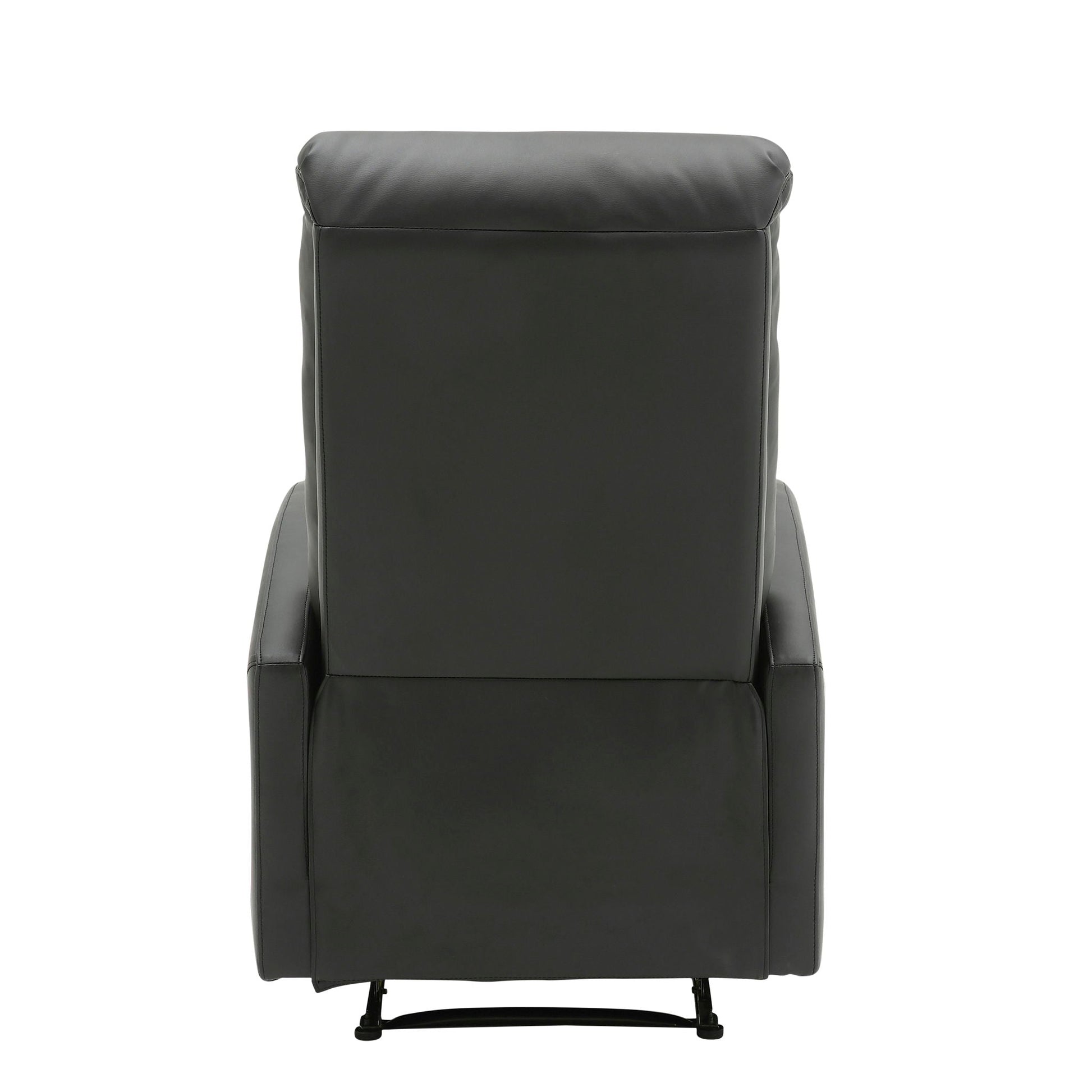 Dormi Contemporary Recliner Chair back view in black leather by HouseOfZazla on Tampa Home & Garden Store