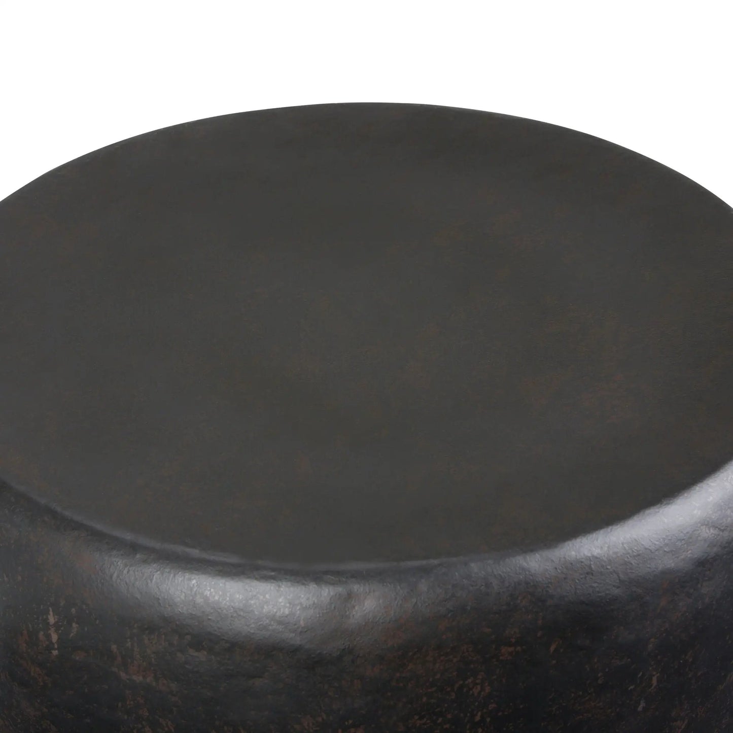 Garvy Handcrafted Solid Metal Drum Side Table