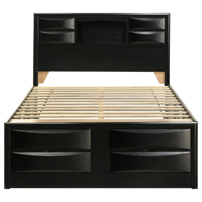 Jazz Storage Bed black wood finish with four headboard drawers by HouseOfZazla on Tampa Home & Garden Store