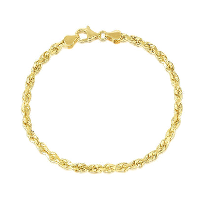 Bracelet gold 10k yellow gold solid diamond-cut rope bracelet, 5.0mm, Bids.com on Tampa Home & Garden Store