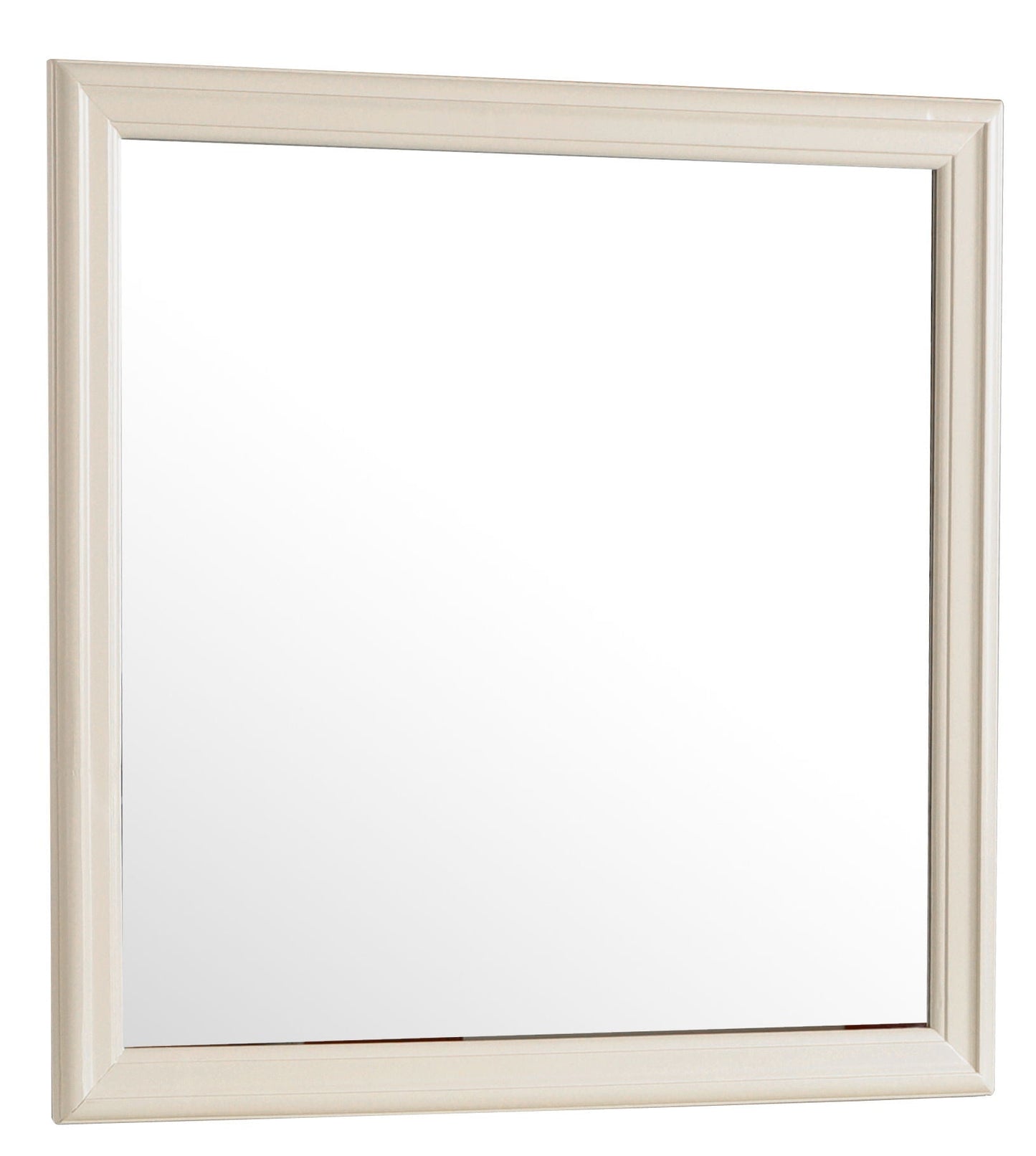 Traditional wall mirror with cream beveled frame by Unique Piece Furniture on Tampa Home & Garden Store