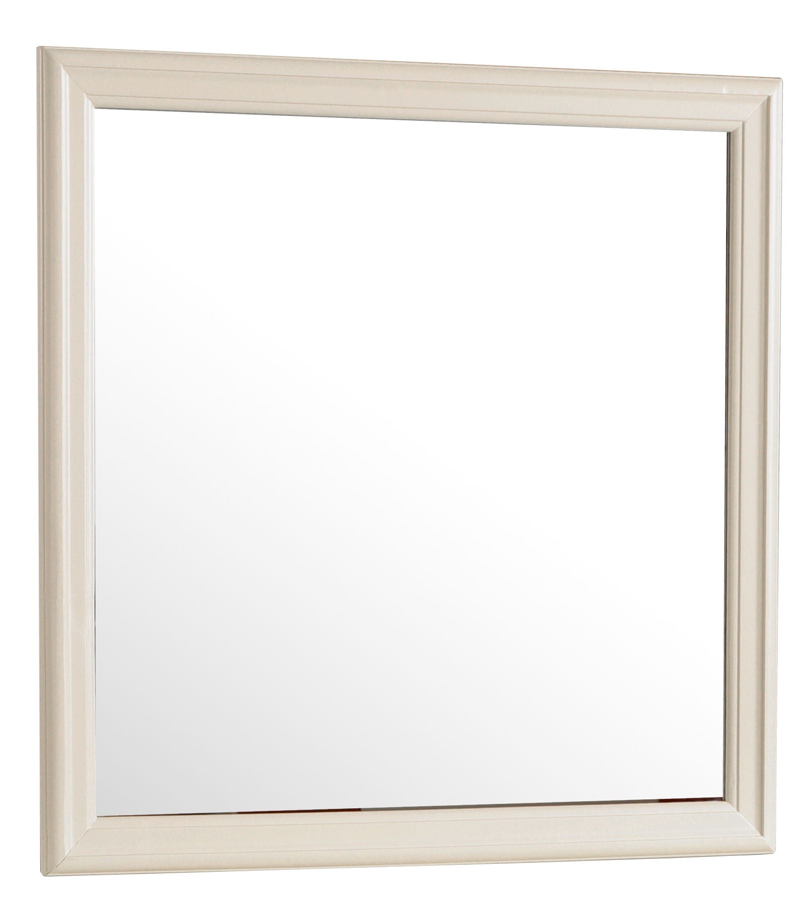 Traditional wall mirror with cream beveled frame by Unique Piece Furniture on Tampa Home & Garden Store