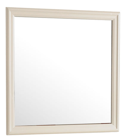 Traditional wall mirror with cream beveled frame by Unique Piece Furniture on Tampa Home & Garden Store