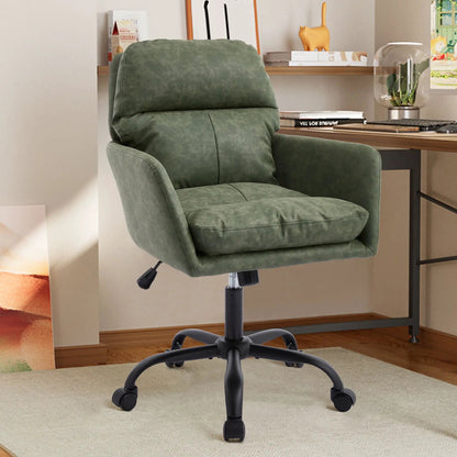 Office chair Unique Piece Furniture green fabric ergonomic swivel with adjustable height and five-star base on Tampa Home & Garden Store