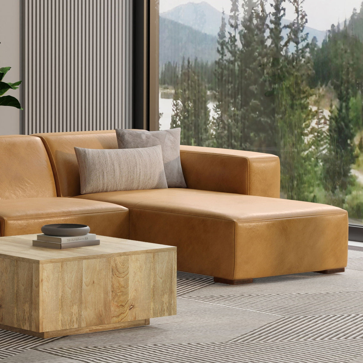 Rex Modern Asymmetrical Chaise Sofa Module