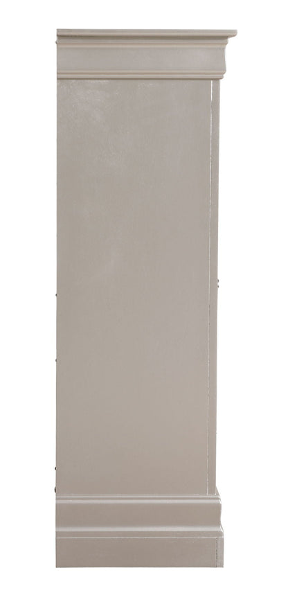 Accent Chest with embossed textured finish in gray pearl by HouseOfZazla, tall accent table on Tampa Home & Garden Store