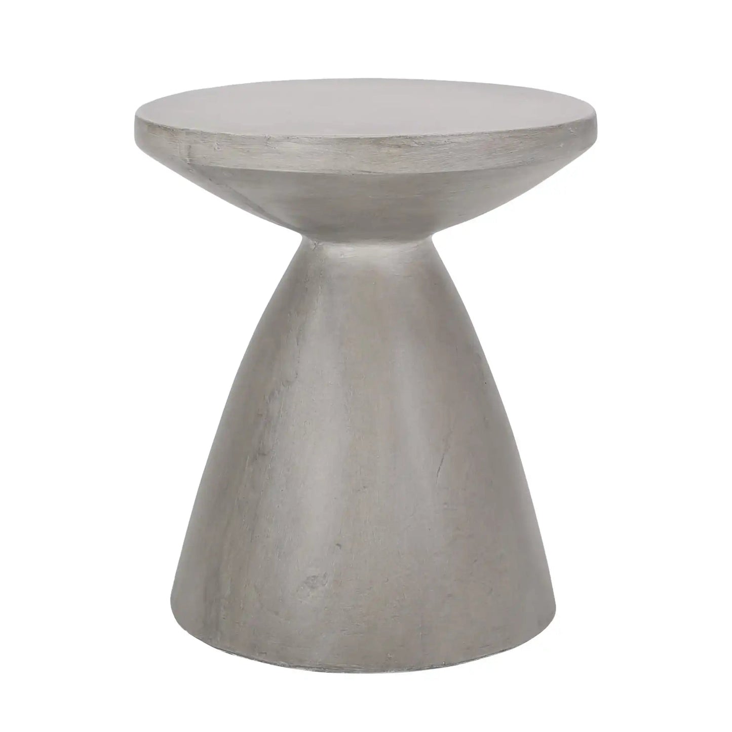 Lightweight concrete gray side table with round top and pedestal base by HouseOfZazla on Tampa Home & Garden Store
