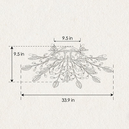 15-Light Crystal Chandelier ceiling lamp by HouseOfZazla, 33.9in wide on Tampa Home & Garden Store