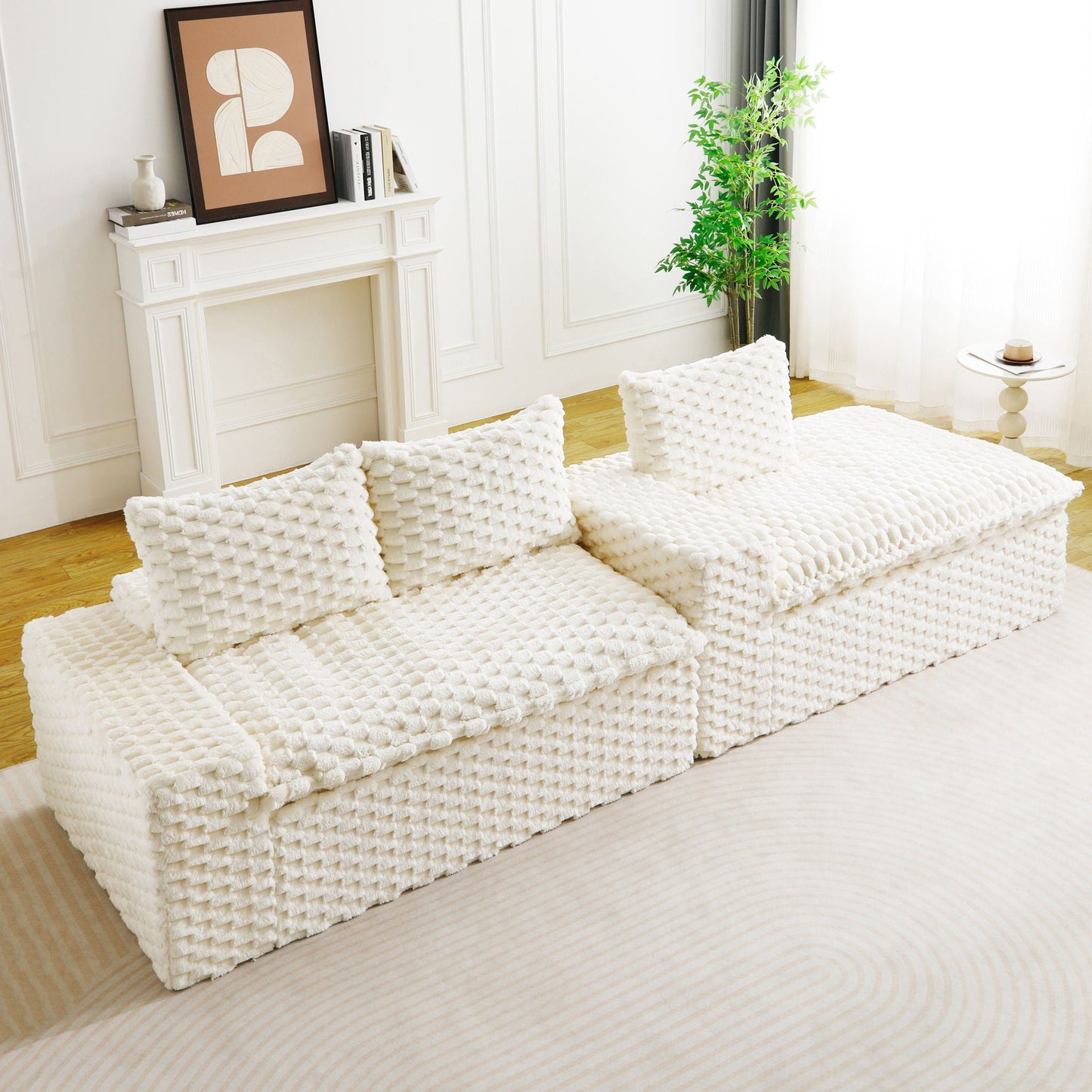Modular Convertible Sofa and Twin Chaise Lounge