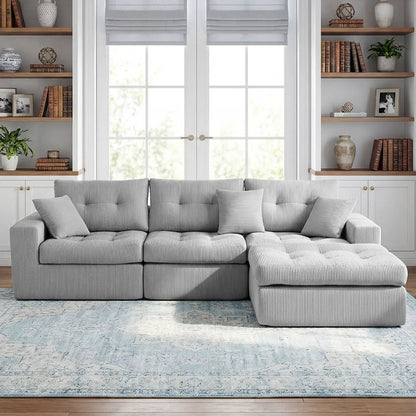 Corner Chaise L-Shaped Sectional Sofa Bed