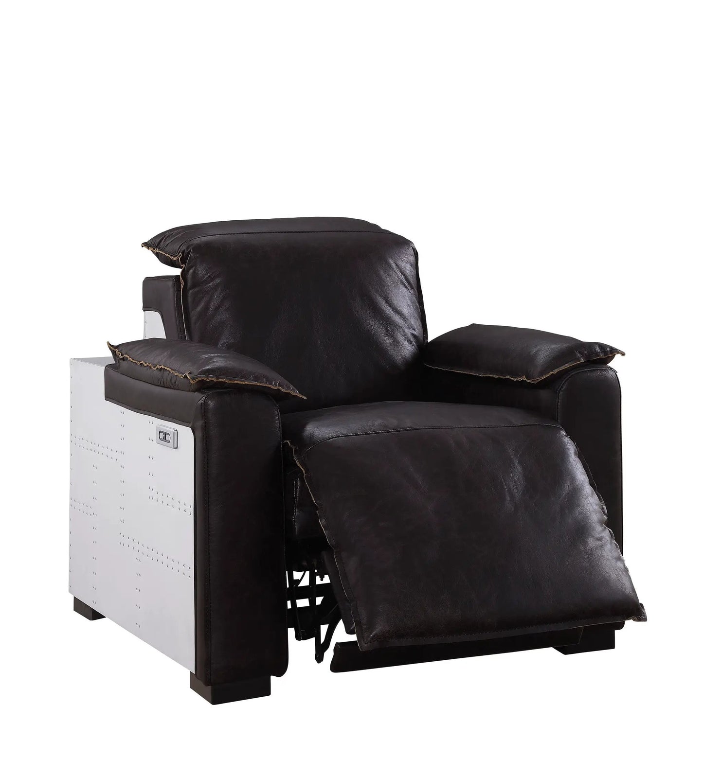 Misezon top grain leather power motion recliner dark brown by Unique Piece Furniture on Tampa Home & Garden Store