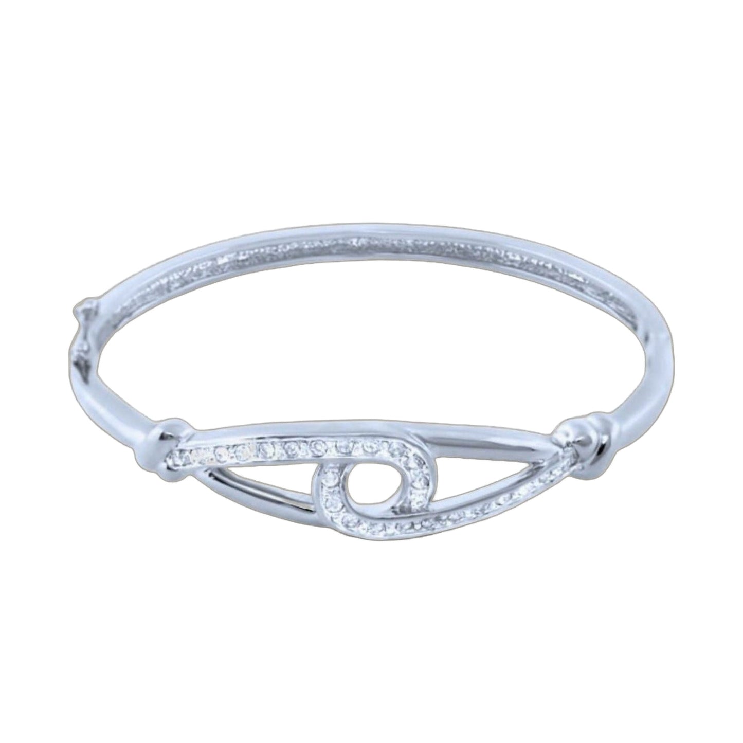 Glamour by the Yard Bangle eternity bracelet in silver with pave diamonds by Lauren G Adams on Tampa Home & Garden Store