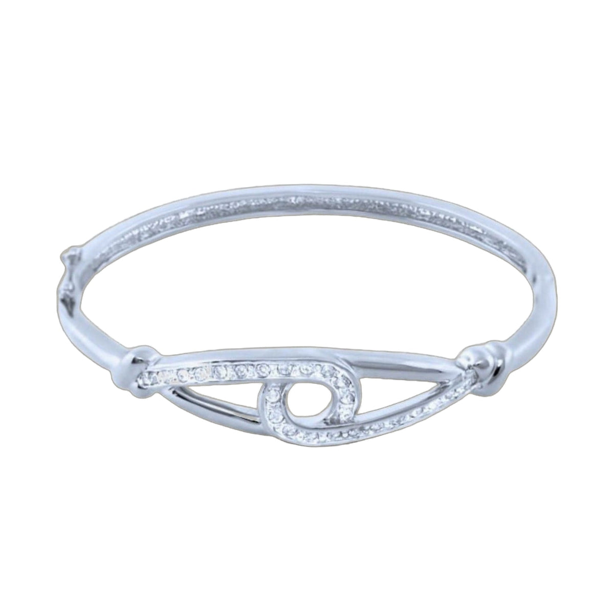 Glamour by the Yard Bangle eternity bracelet in silver with pave diamonds by Lauren G Adams on Tampa Home & Garden Store