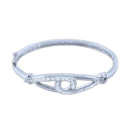 Glamour by the Yard Bangle eternity bracelet in silver with pave diamonds by Lauren G Adams on Tampa Home & Garden Store