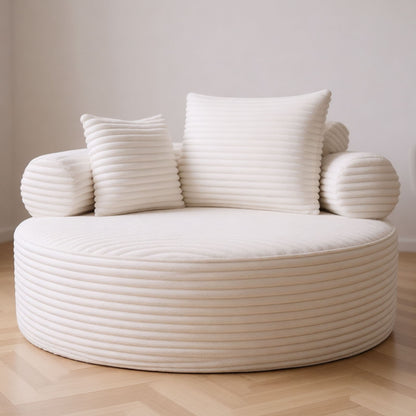 Round Sofa Bed and Pillows for the Living Room