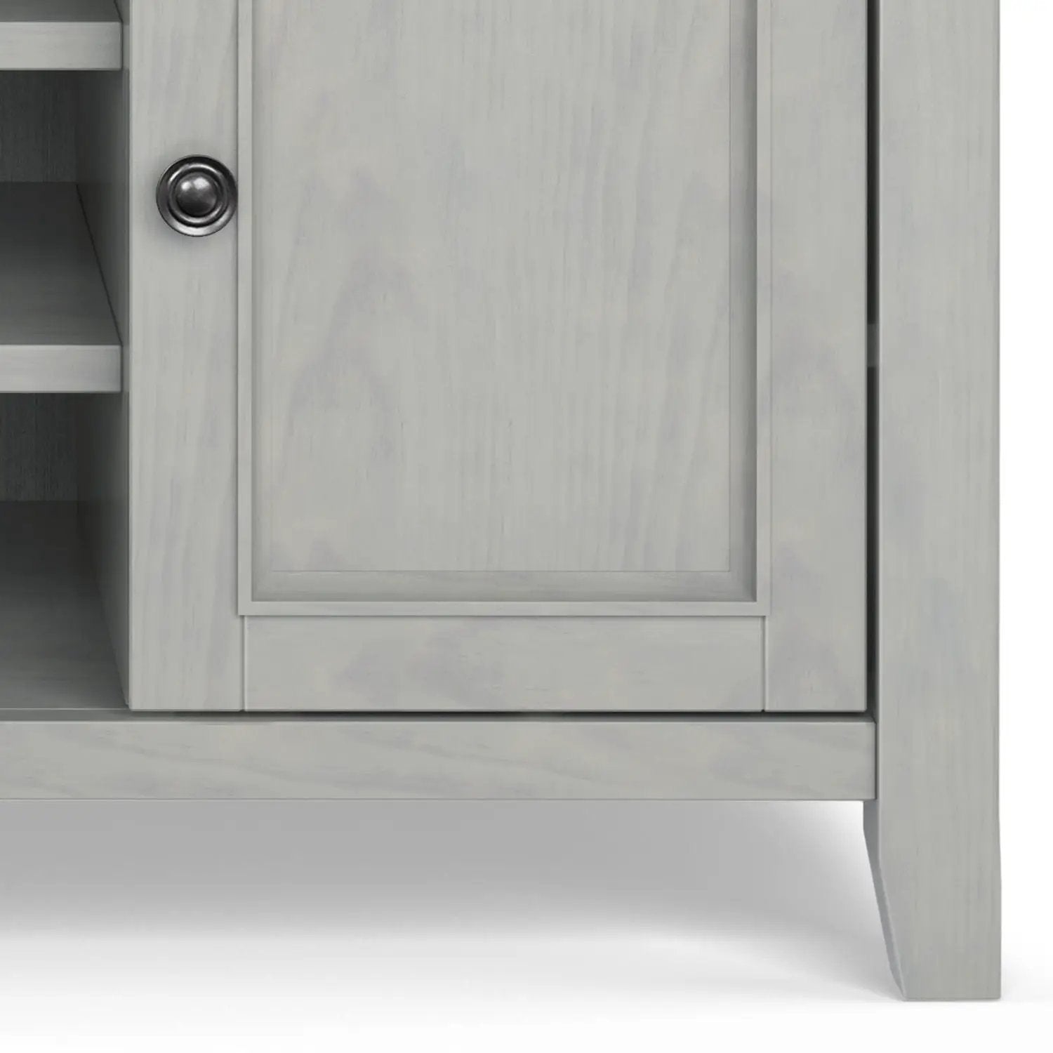 Amherst TV Media Stand handcrafted in a light gray wash finish by Unique Piece Furniture on Tampa Home & Garden Store