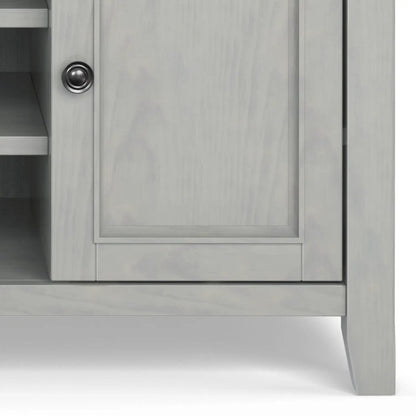 Amherst TV Media Stand handcrafted in a light gray wash finish by Unique Piece Furniture on Tampa Home & Garden Store