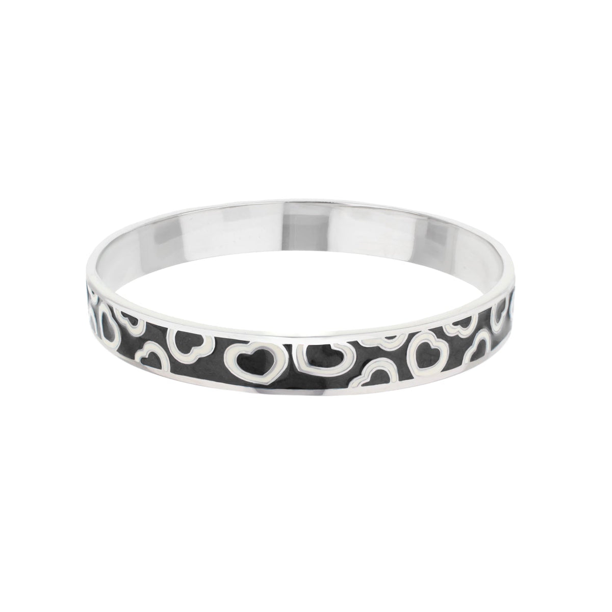 Lots of Love Slip-On Bangle bracelet in silver-tone with heart motif by Lauren G Adams on Tampa Home & Garden Store