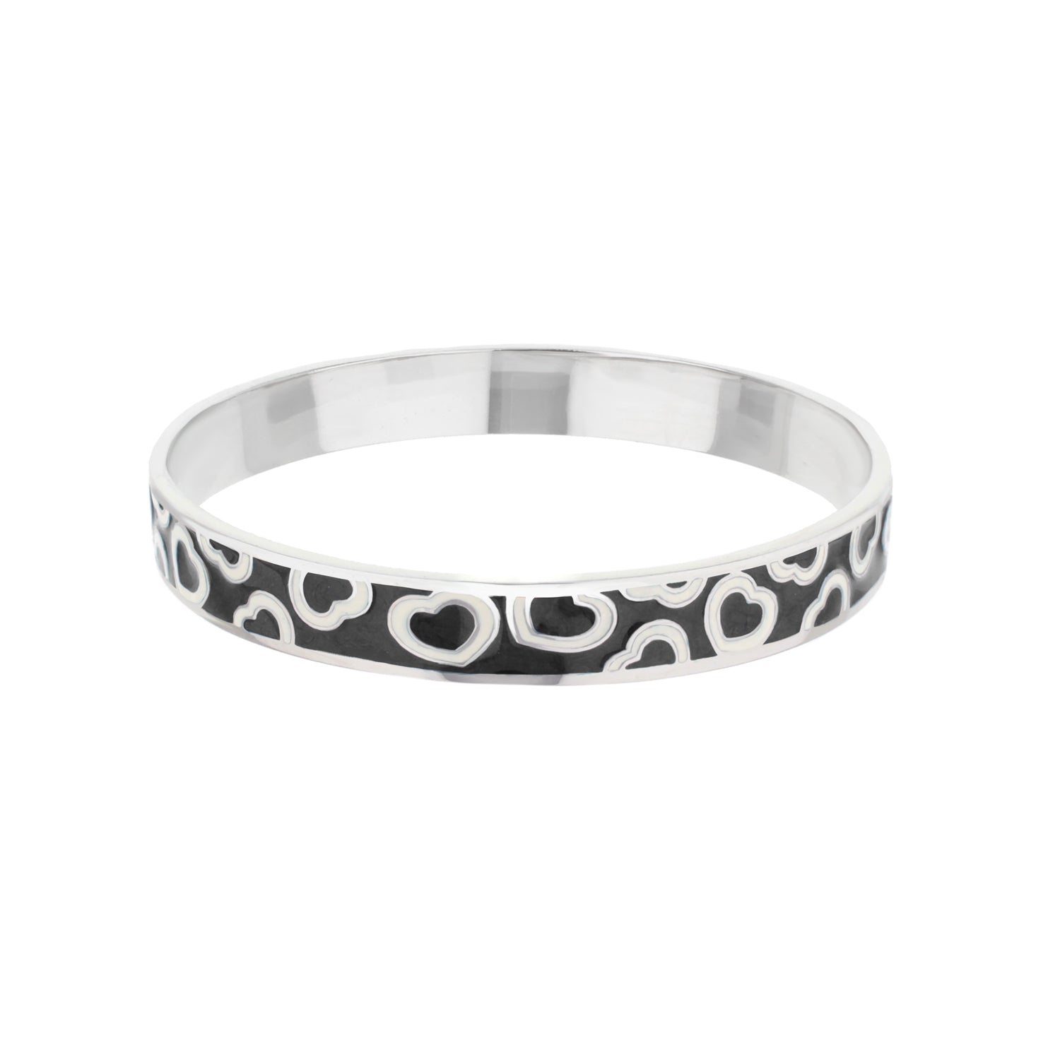 Lots of Love Slip-On Bangle bracelet in silver-tone with heart motif by Lauren G Adams on Tampa Home & Garden Store