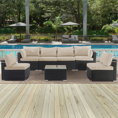 14 Pack Wicker Sofa Cushion and Back Covers