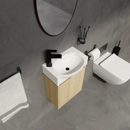 Modern Bathroom Vanity with Ceramic Basin Sink