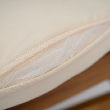 Beige fabric close-up with woven texture and stitched seam on Tampa Home & Garden Store