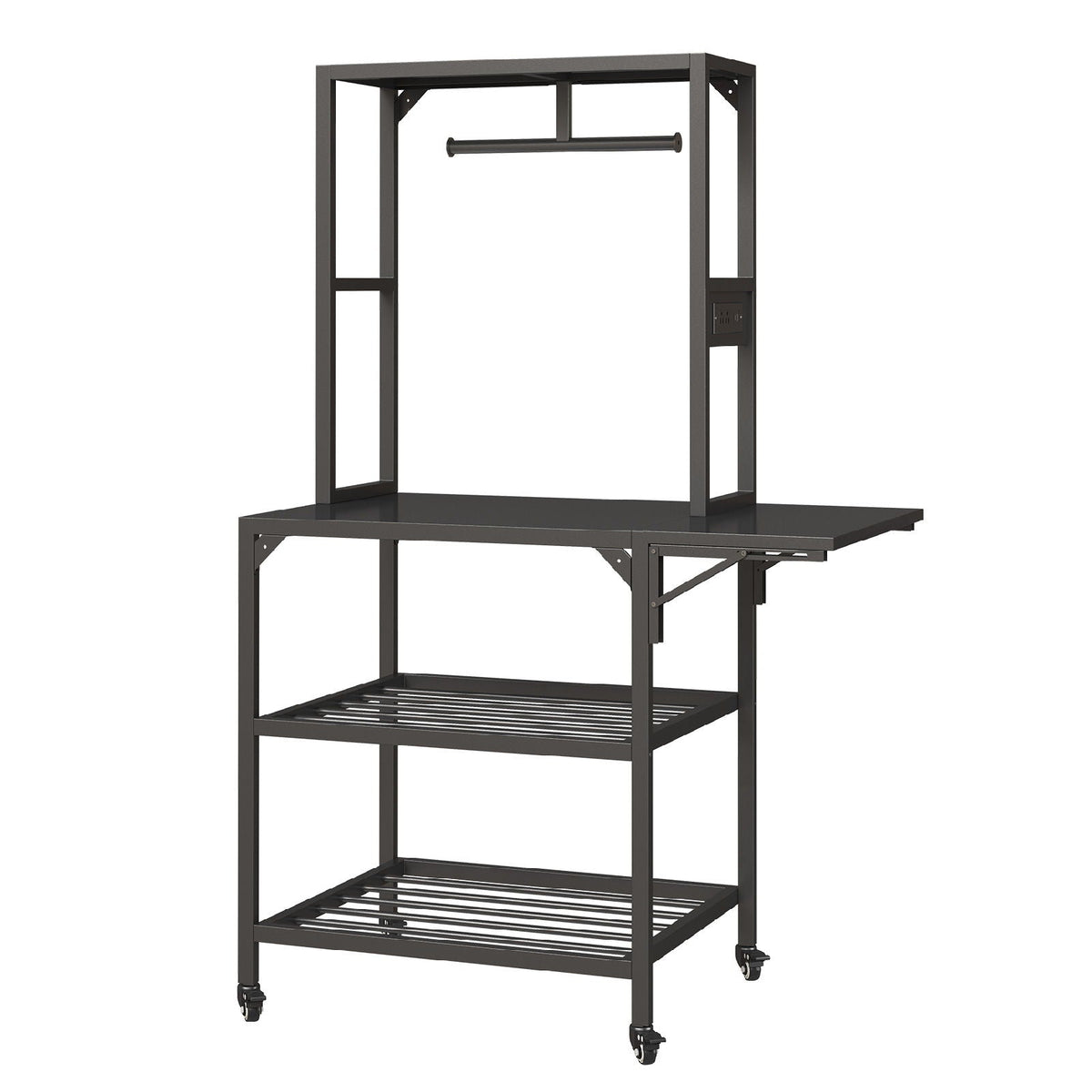 Heavy Duty 3D Printer Stand with Filament Storage Rack, black metal frame by HouseOfZazla on Tampa Home & Garden Store