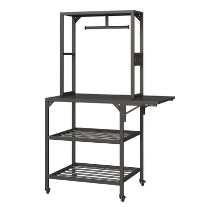 Heavy Duty 3D Printer Stand with Filament Storage Rack, black metal frame by HouseOfZazla on Tampa Home & Garden Store