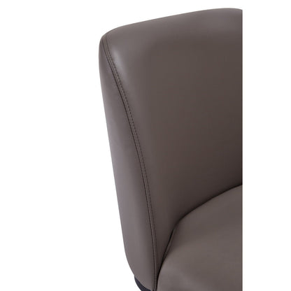 Serena Dining Chair brown leatherette upholstery with subtle stitching Side Chair HouseOfZazla on Tampa Home & Garden Store