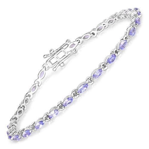 Bracelet 3.78ct Tanzanite in .925 sterling silver with oval purple stones, Bids.com on Tampa Home & Garden Store