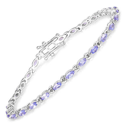 Bracelet 3.78ct Tanzanite in .925 sterling silver with oval purple stones, Bids.com on Tampa Home & Garden Store