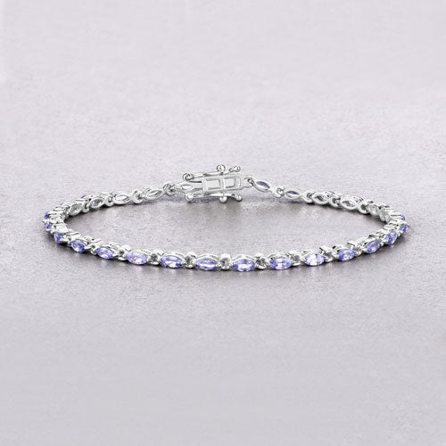 Tanzanite bracelet Bids.com 3.78ct .925 sterling silver with lavender stones on Tampa Home & Garden Store