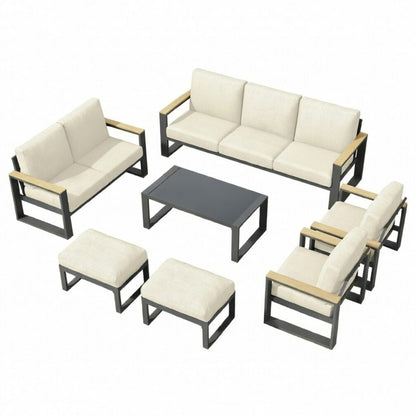 Modern Outdoor Sofa Set with the Coffee Table