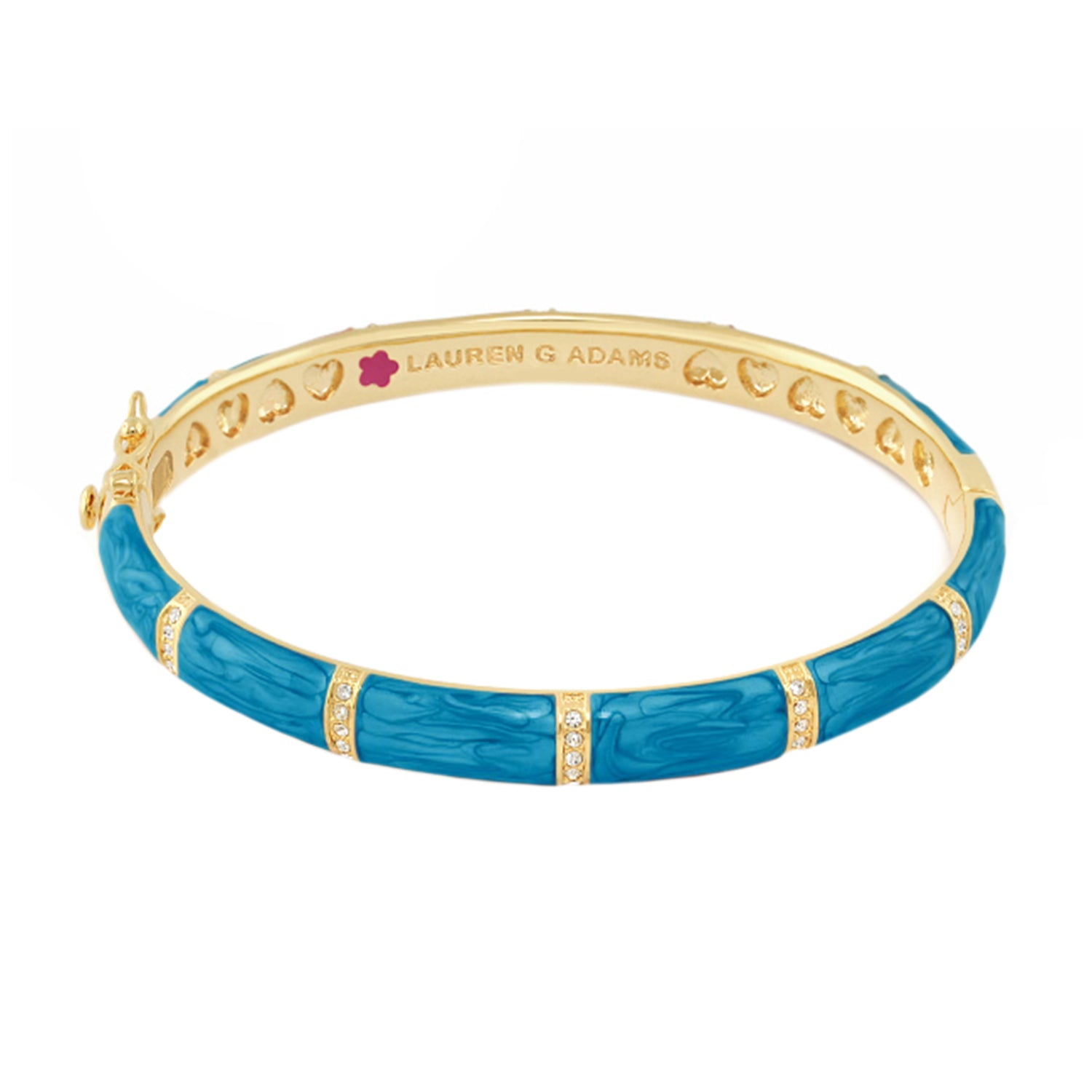 Santa Barbara Bangle in turquoise enamel with gold-tone accents by Lauren G Adams on Tampa Home & Garden Store