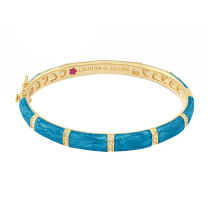 Santa Barbara Bangle in turquoise enamel with gold-tone accents by Lauren G Adams on Tampa Home & Garden Store
