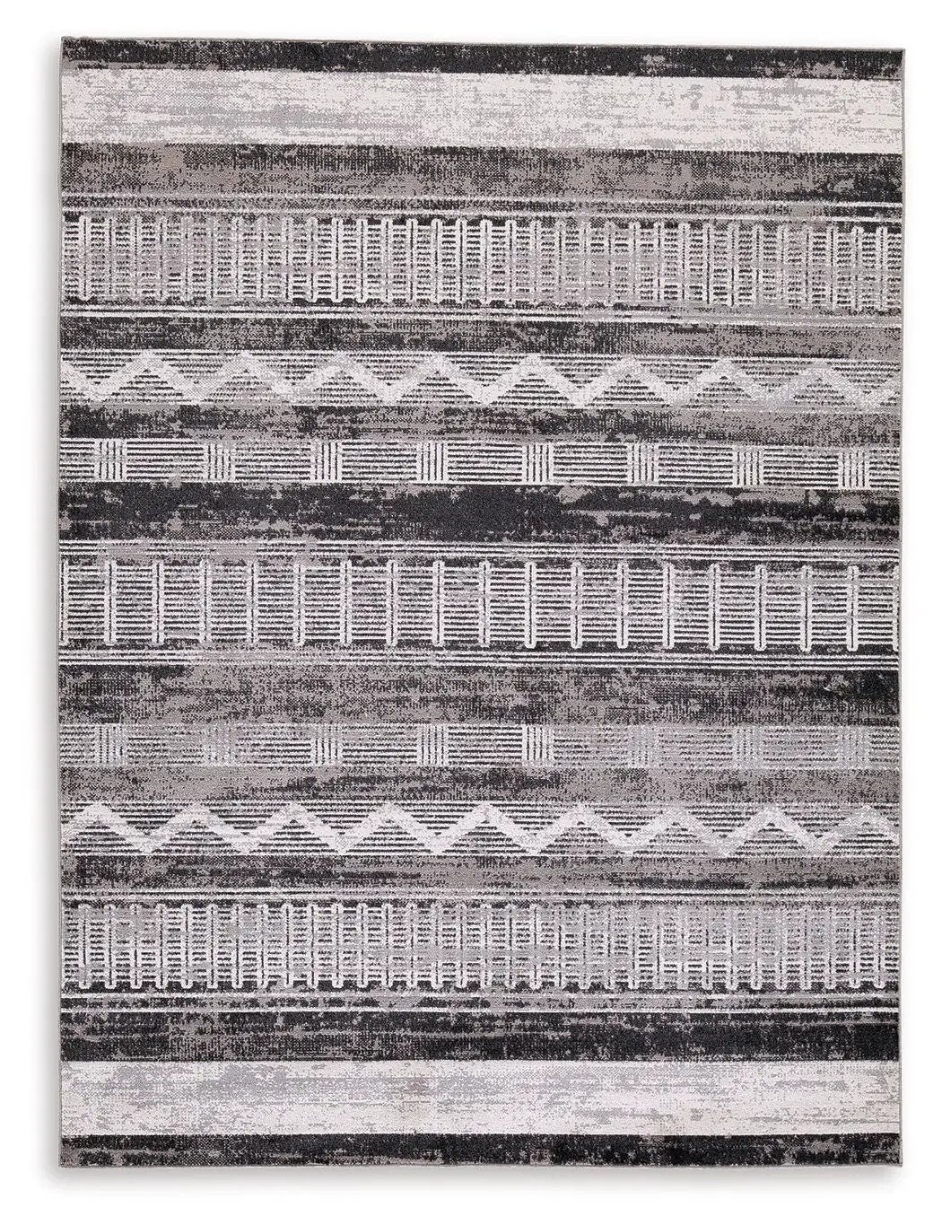 Henchester Rug with Geometric Distressed Pattern