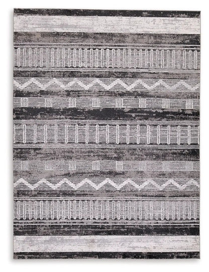 Henchester Rug with Geometric Distressed Pattern