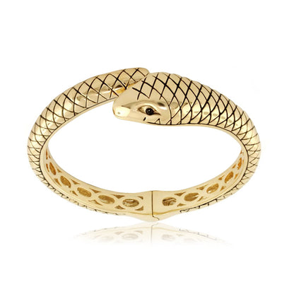 Animal Paradise Bangle engraved snake bracelet gold-tone by Lauren G Adams on Tampa Home & Garden Store