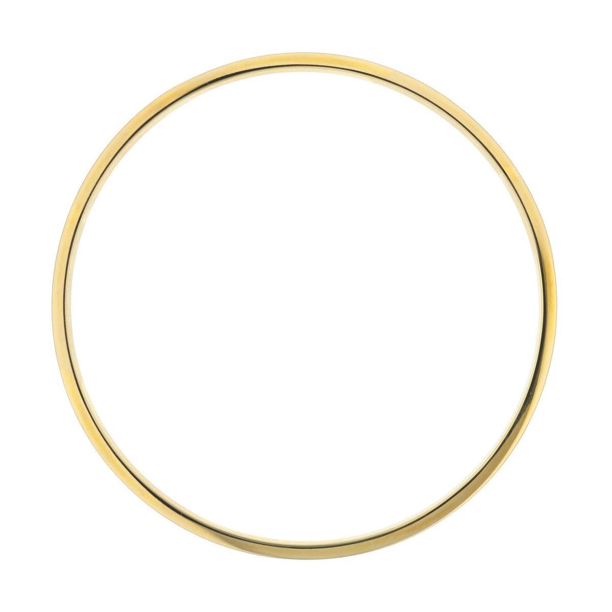 Lolo Non Adjustable Bangle by Lauren G Adams, gold-tone metal bangle with dark inner edge on Tampa Home & Garden Store