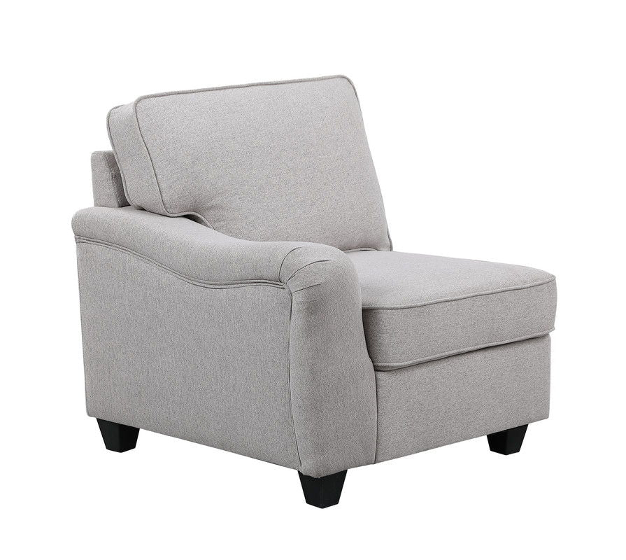 Leo - Comfor Modular Sofa And Ottoman, light gray fabric, HouseOfZazla 2-piece living room set on Tampa Home & Garden Store