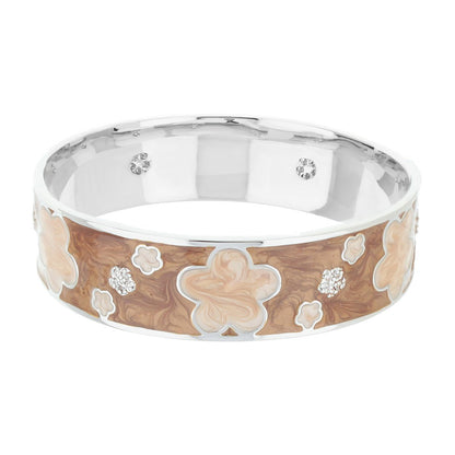 Slip On Stackable Bangle by Lauren G Adams, tan bracelet with crystals on Tampa Home & Garden Store