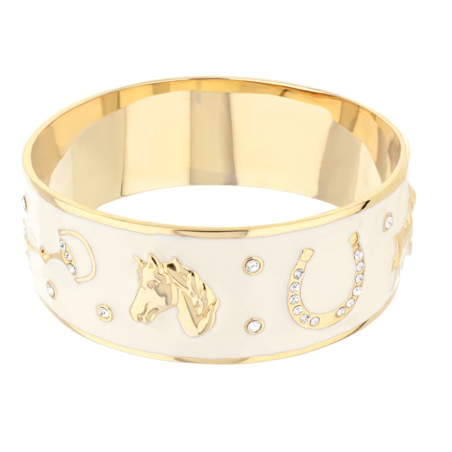 Equestrian Bangle Russet Horse Head bracelet with gold horse head accents Lauren G Adams on Tampa Home & Garden Store