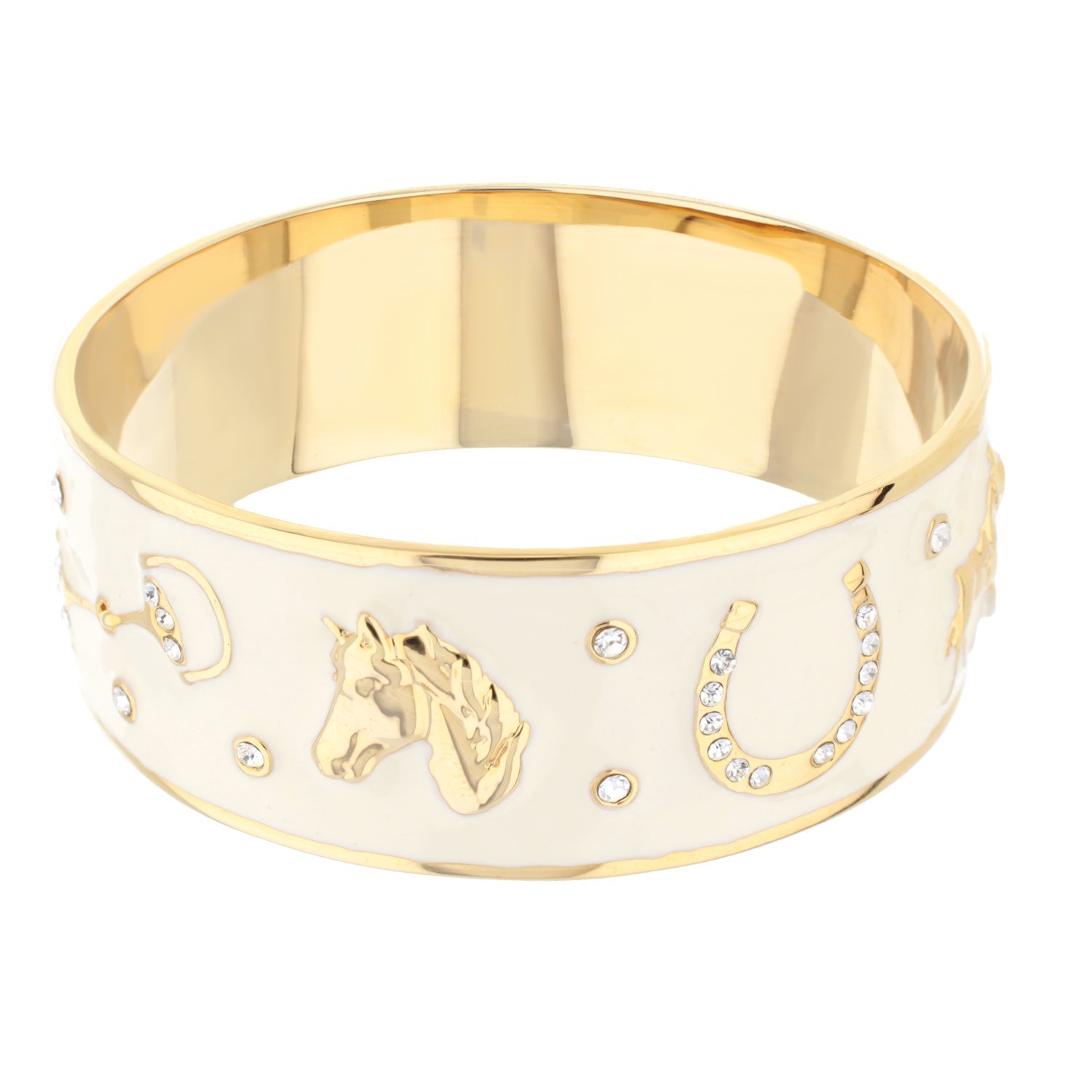 Equestrian Bangle Russet Horse Head bracelet with gold horse head accents Lauren G Adams on Tampa Home & Garden Store