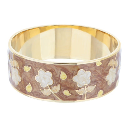 Daisy Love Bangle by Lauren G Adams gold-tone bracelet with brown enamel on Tampa Home & Garden Store on Tampa Home & Garden Store